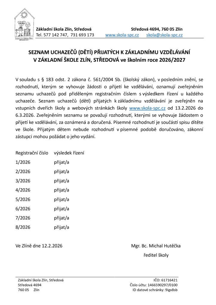 seznam přijatých uchazečů